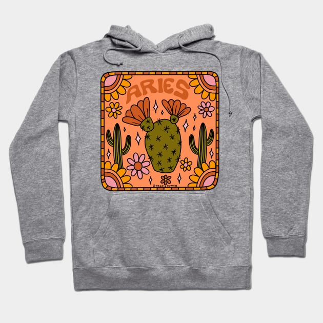 Aries Cactus Hoodie by Doodle by Meg